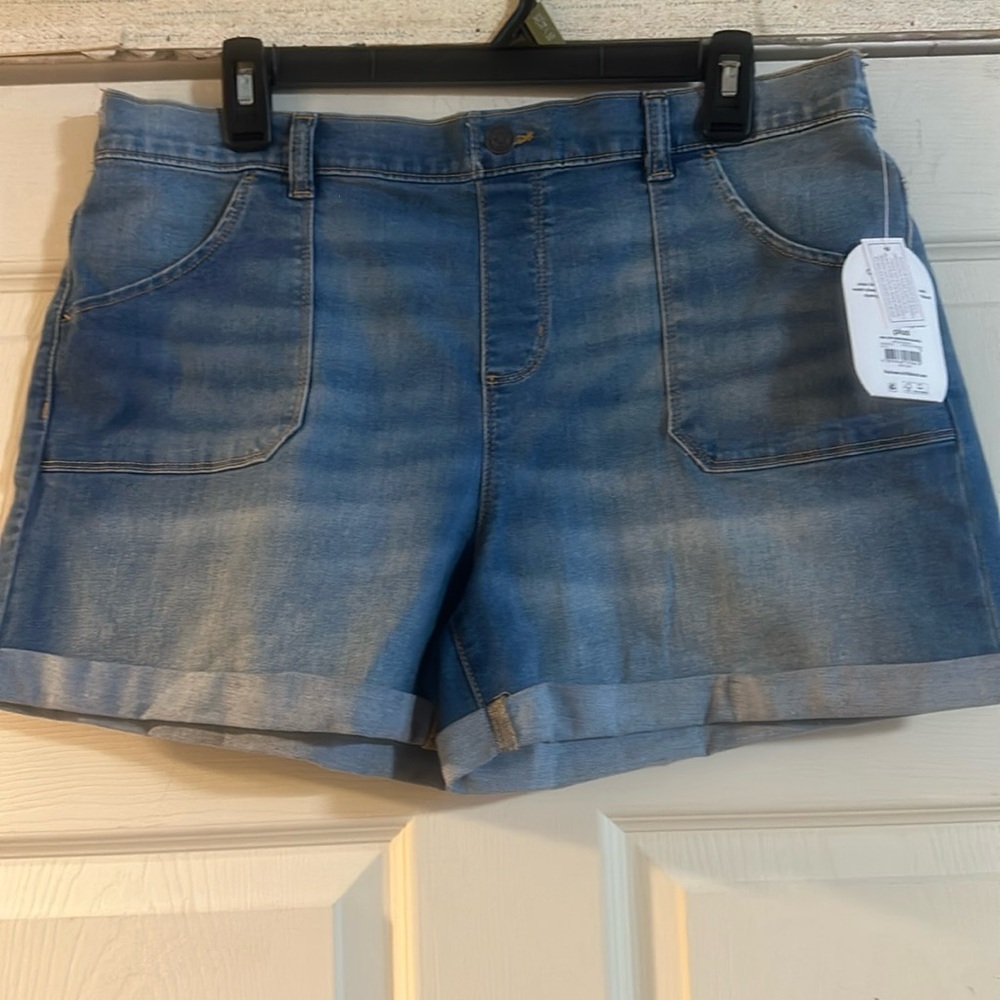WONDER NATION CUFF HEM DENIM SHORTS: NEW WITH TAGS: SIZE XL (14/16) PLUS